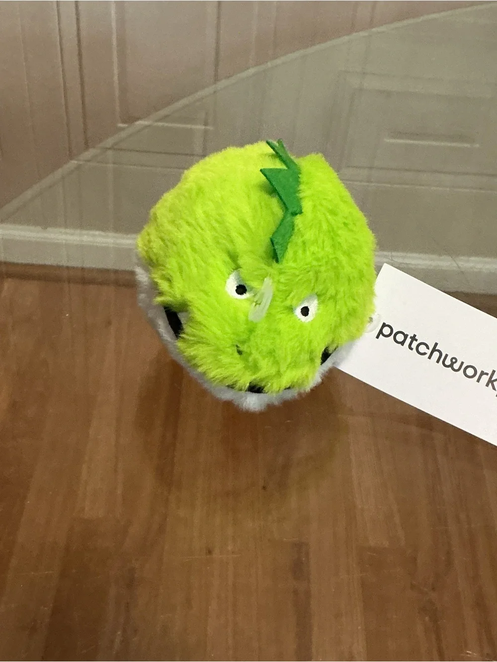 Patchwork~  Gator Face Spike Ball  4’’ ~ Squeaky Dog Toy